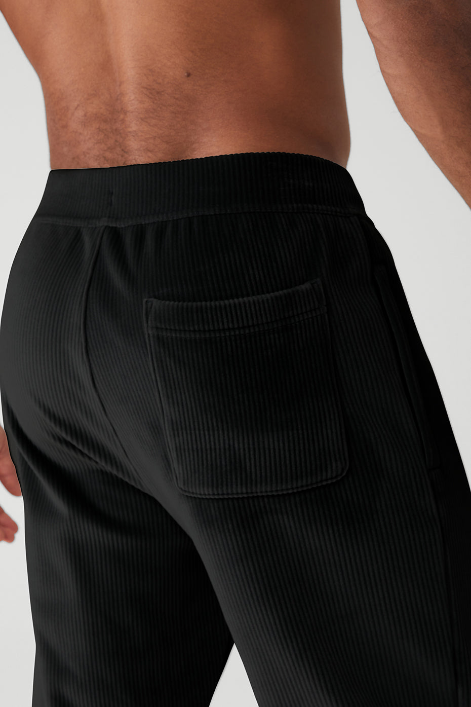 Black Men's Alo Yoga Velour Baller Pants | PXG-987104