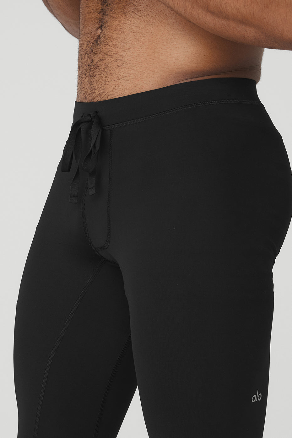 Black Men's Alo Yoga Warrior Compression Pants | SQI-230568