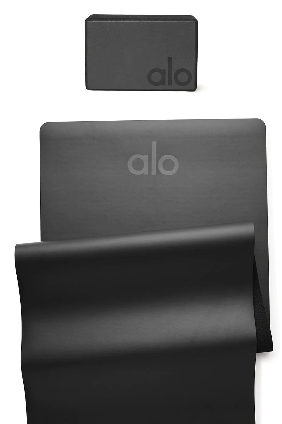 Black Unisex Alo Yoga Air & Uplifting Block Yoga Mats | WIB-351974