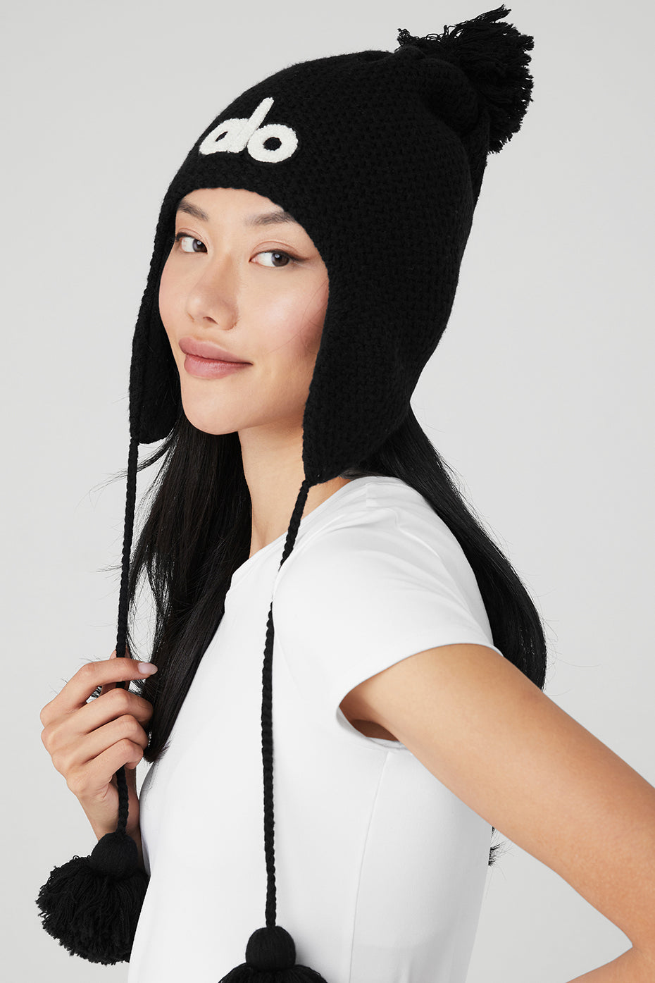 Black Unisex Alo Yoga Cool Skies Earflap Hats | XLZ-975148