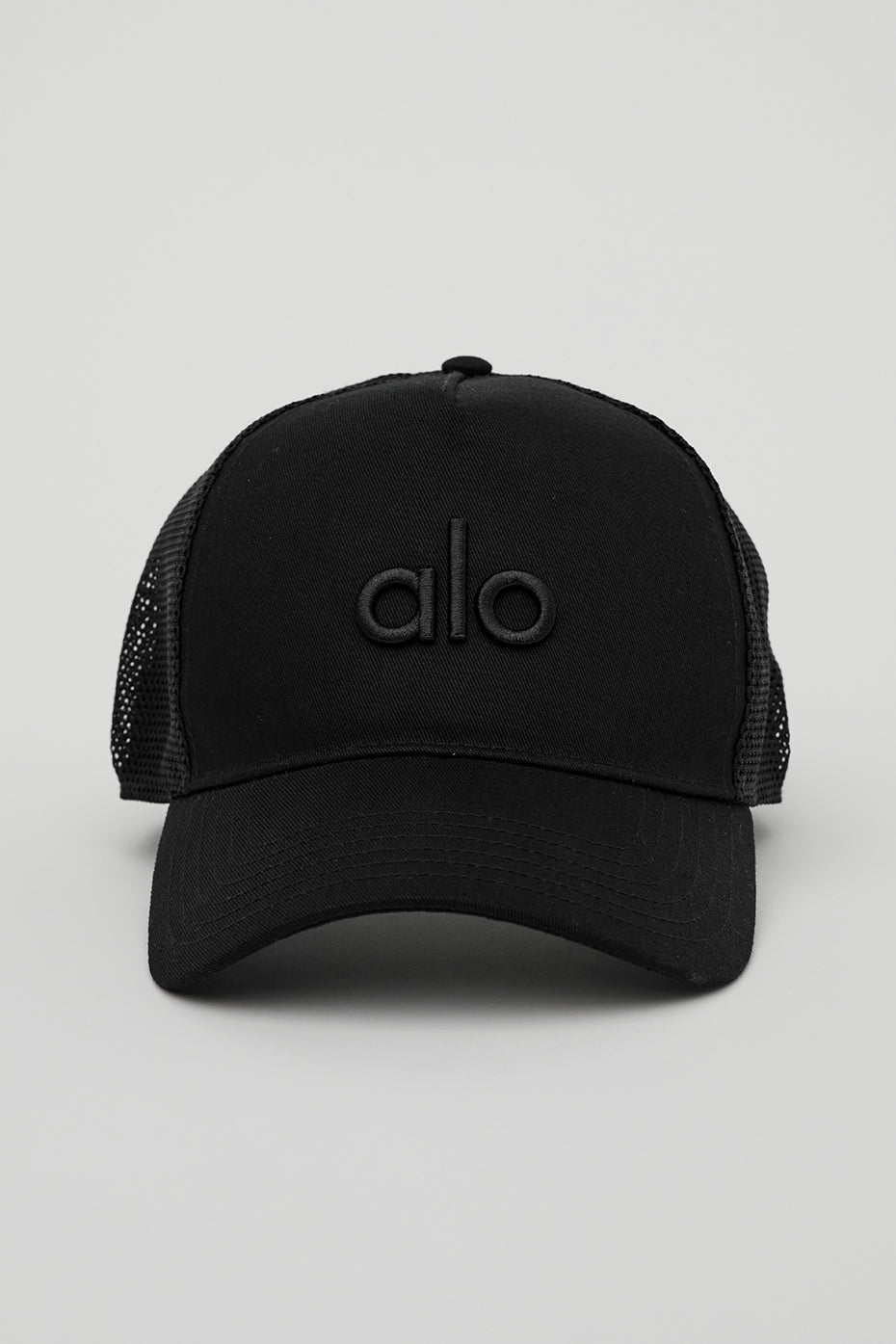 Black Unisex Alo Yoga District Trucker Hats | GRF-624831