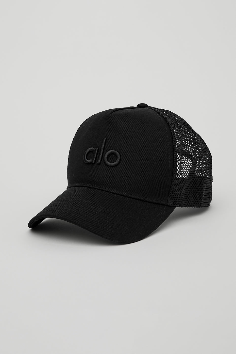 Black Unisex Alo Yoga District Trucker Hats | GRF-624831