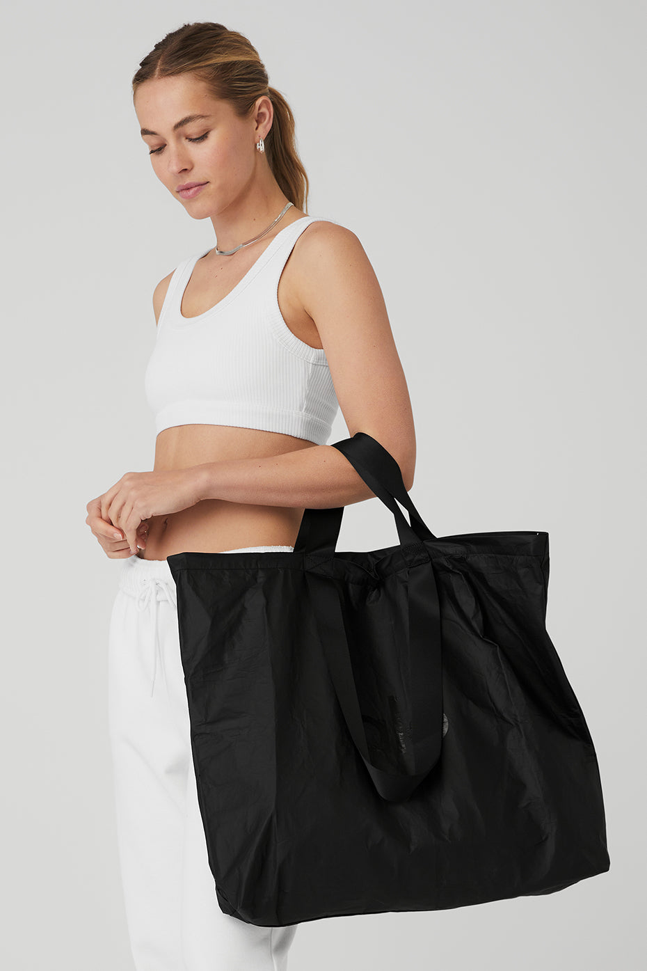 Black Unisex Alo Yoga Keep It Dry Packable Tote Bags | HAO-167583