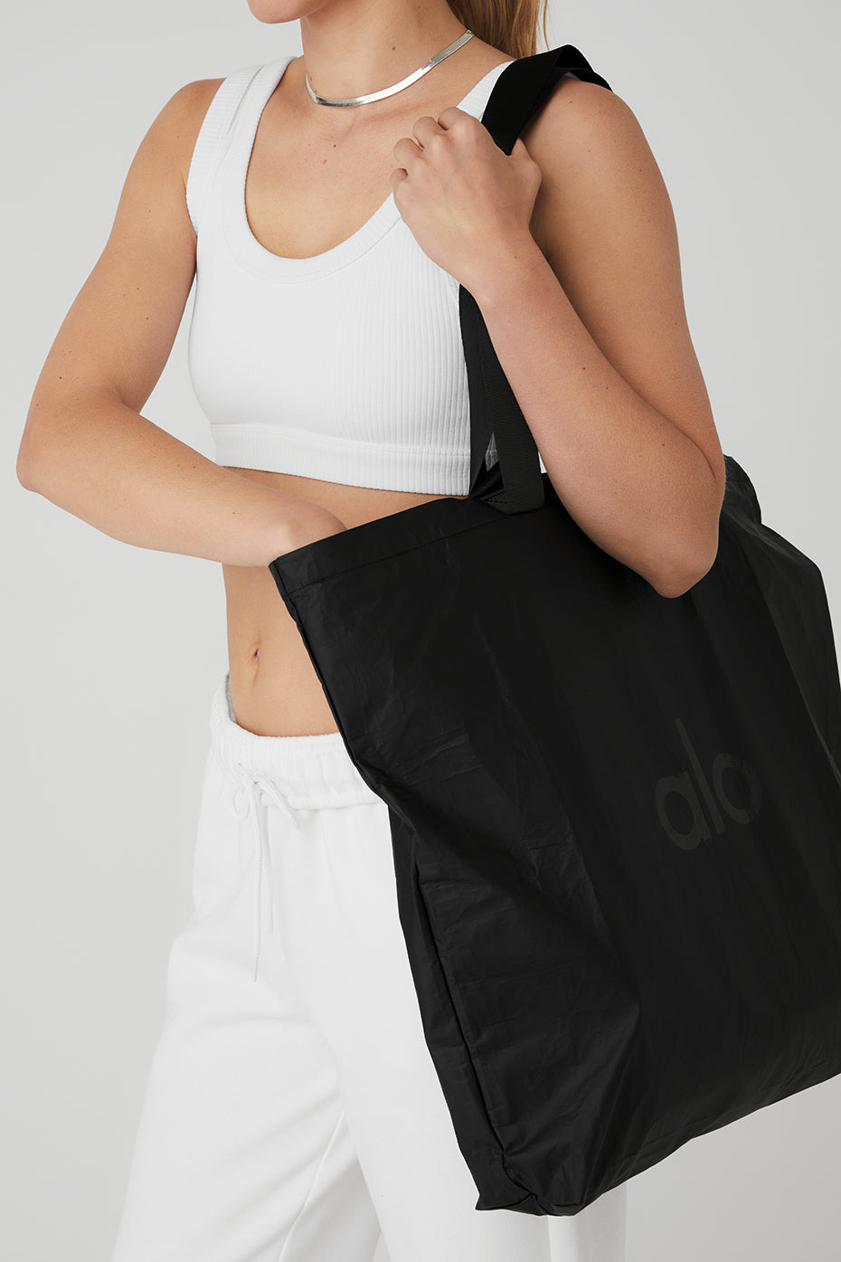 Black Unisex Alo Yoga Keep It Dry Packable Tote Bags | HAO-167583