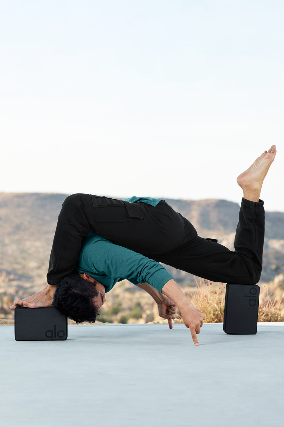 Black Unisex Alo Yoga Uplifting Yoga Block Duo Equipment | PDV-846573