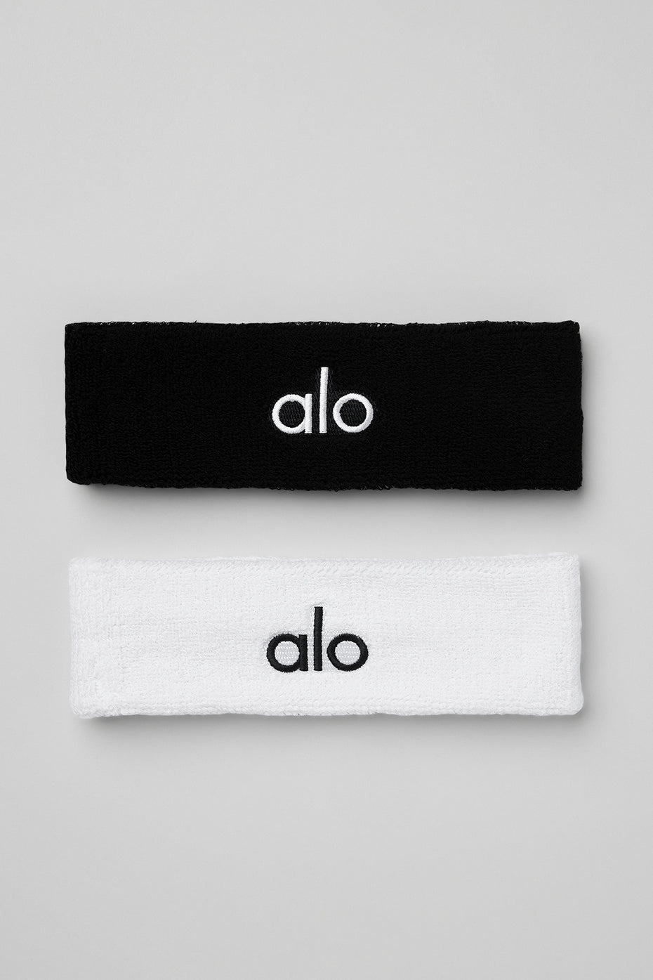 Black / White Women\'s Alo Yoga Glow Sweatband (2-Pack) Hair Accessories | JDQ-831540