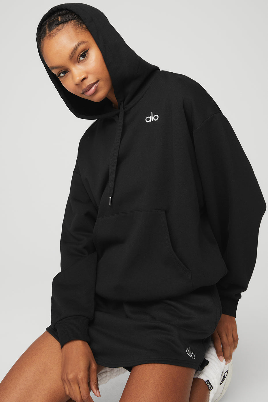 Black Women's Alo Yoga Accolade Hoodie | FDS-309846