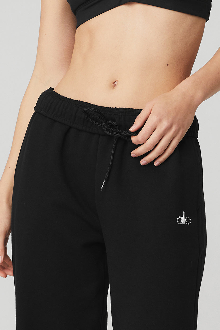 Black Women's Alo Yoga Accolade Straight Leg Sweatpants | LZV-865473