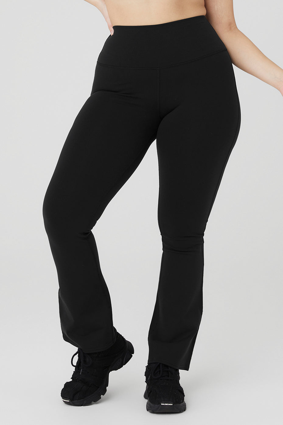 Black Women's Alo Yoga Airbrush High-Waist 7/8 Bootcut Leggings | IMX-719260