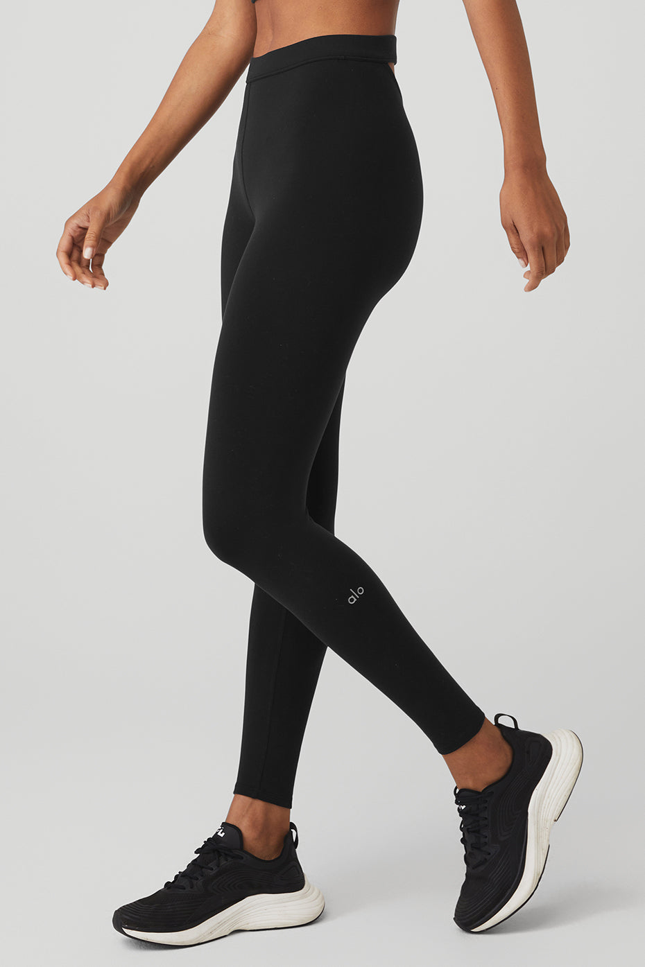 Black Women's Alo Yoga Airbrush Hot Shot Leggings | HCN-619072