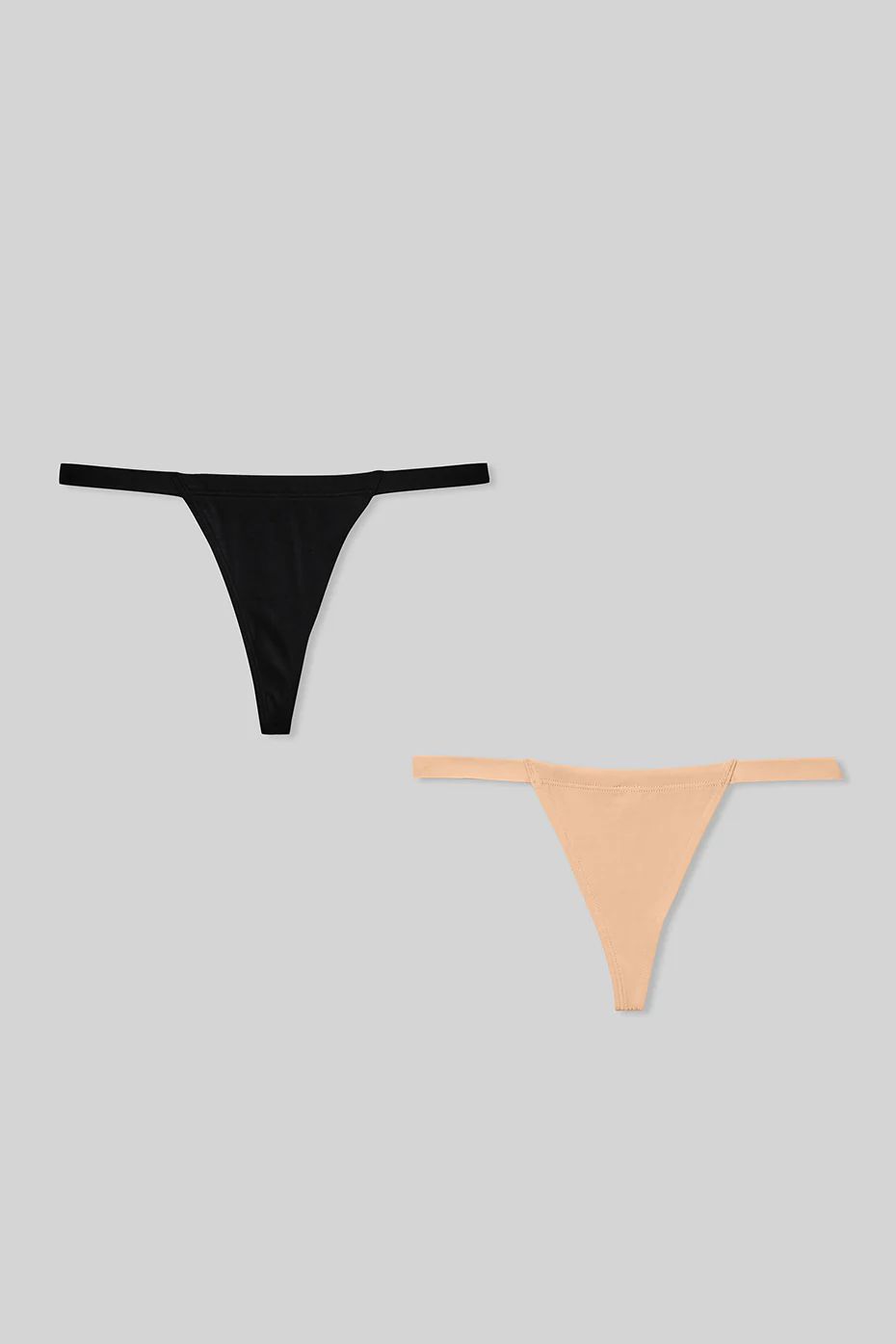 Black Women\'s Alo Yoga Airbrush Invisible Thong (2 Pack) Underwear | PBI-241598