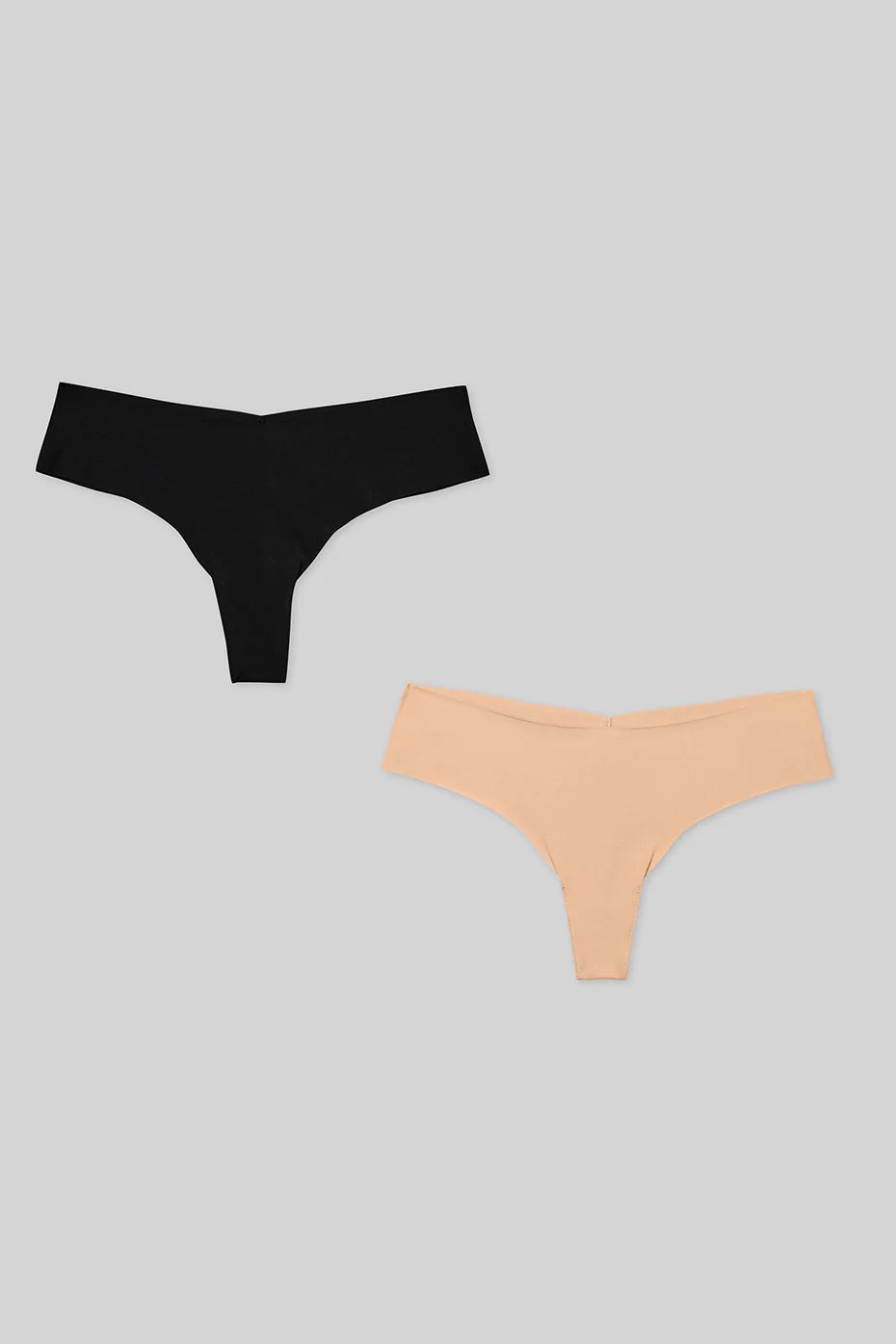 Black Women\'s Alo Yoga Airbrush Invisible String Thong (2 Pack) Underwear | YOA-801537