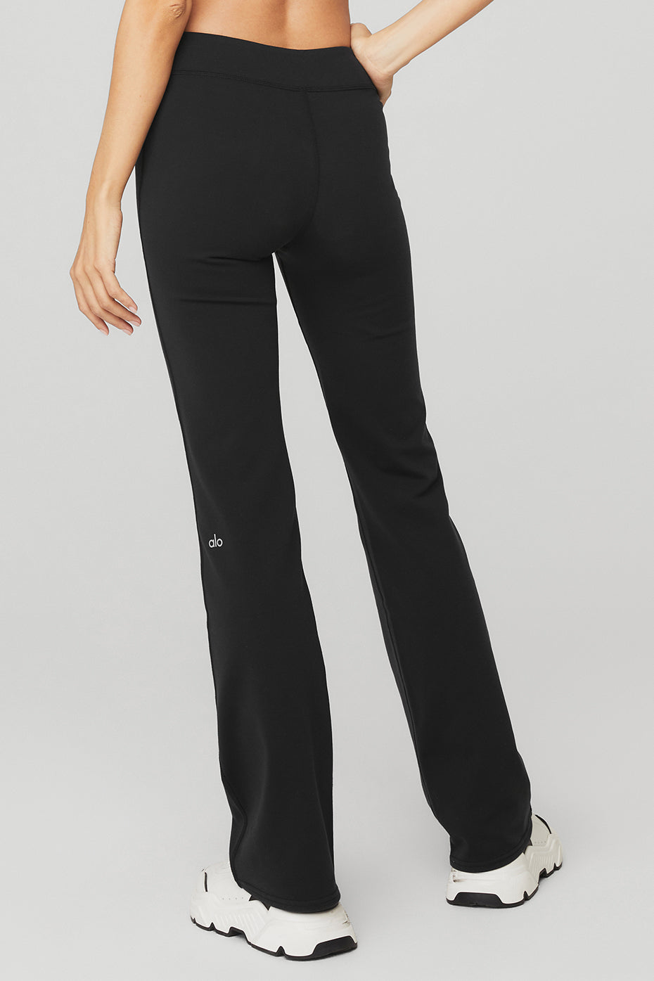 Black Women's Alo Yoga Airbrush Low-Rise Bootcut Leggings | QEA-834021