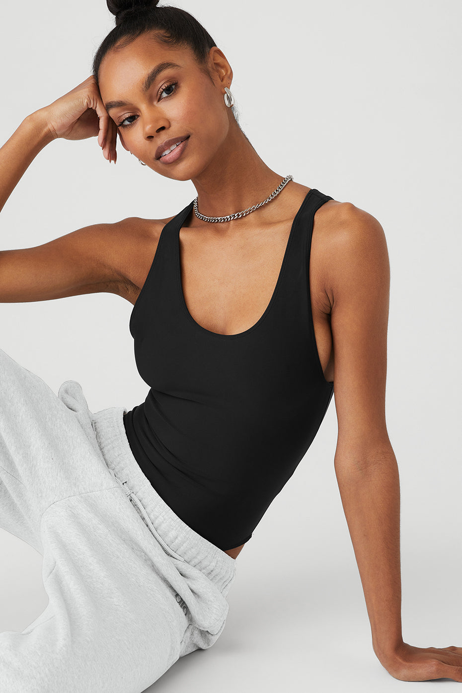 Black Women's Alo Yoga Airlift Barre Bodysuit | OXZ-164853