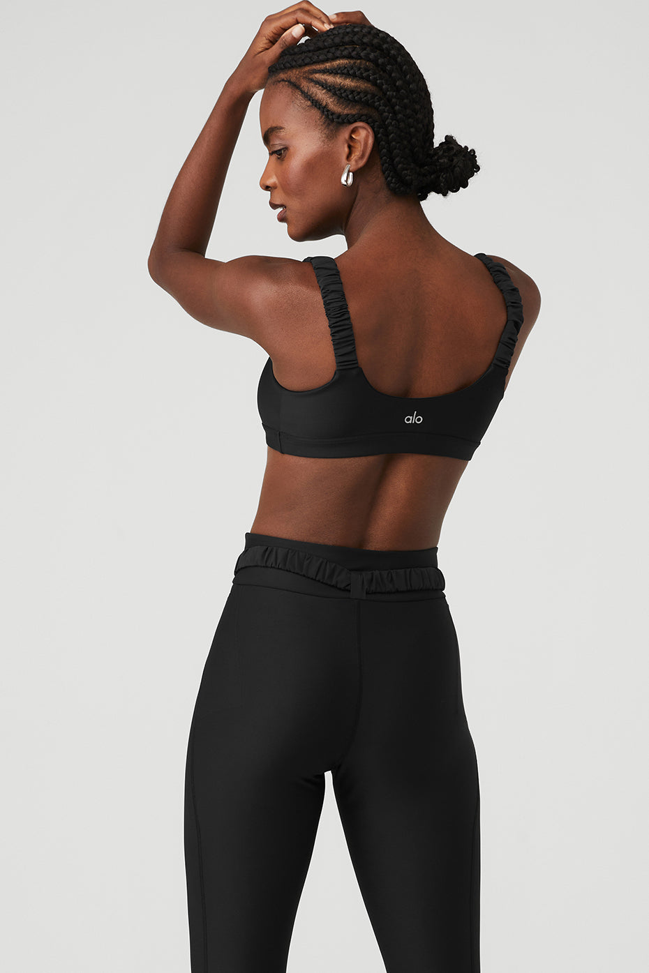 Black Women's Alo Yoga Airlift Charmer Bras | JSX-219706