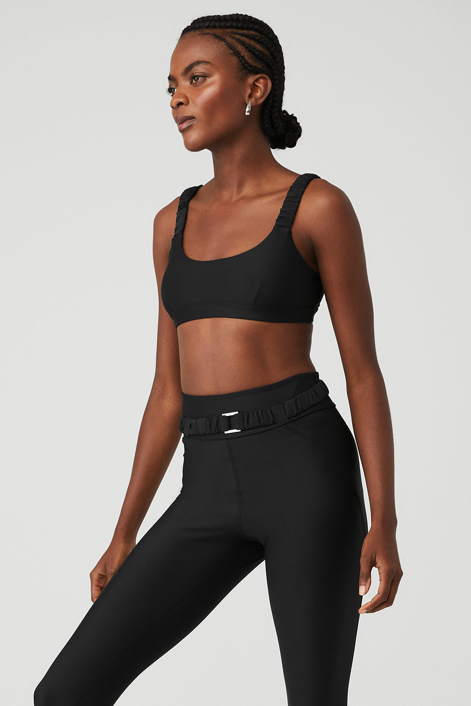 Black Women's Alo Yoga Airlift Charmer Bras | JSX-219706