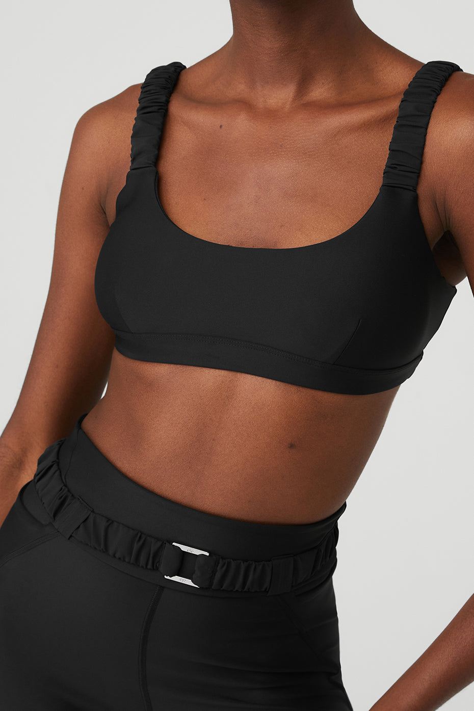 Black Women's Alo Yoga Airlift Charmer Bras | JSX-219706