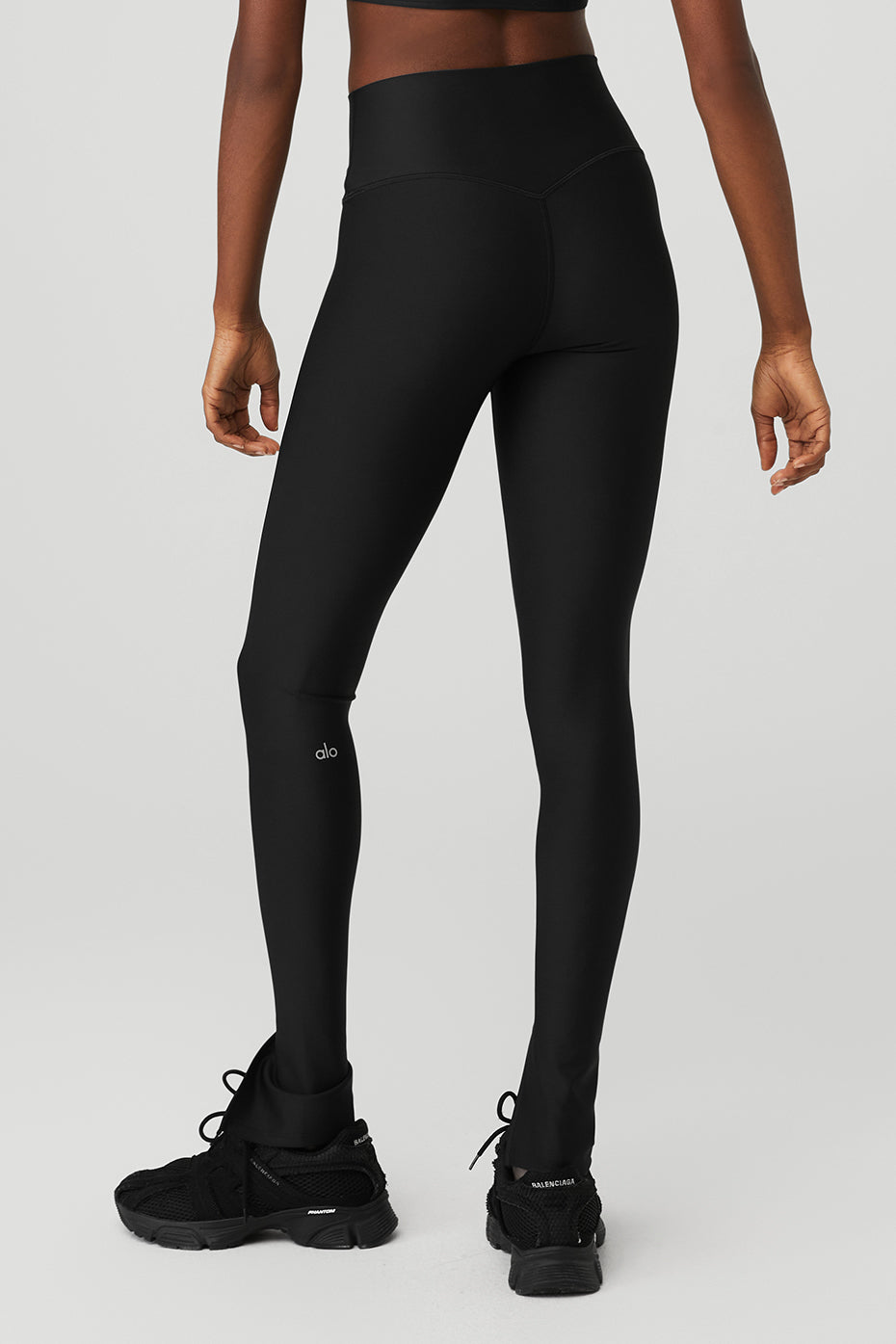 Black Women's Alo Yoga Airlift High-Waist Elongated Leggings | DXW-520916