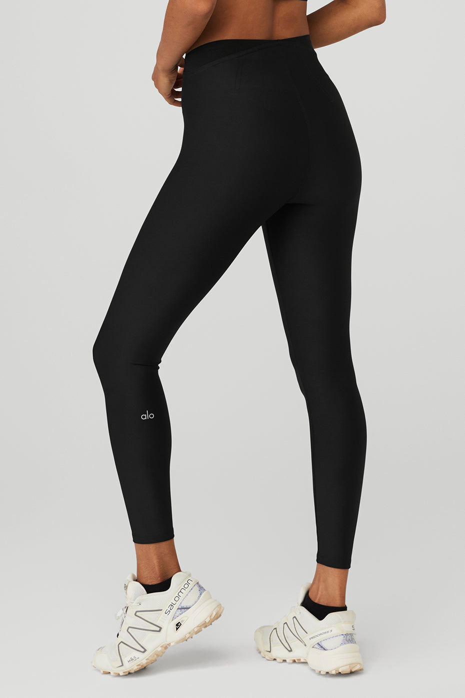 Black Women's Alo Yoga Airlift High-Waist 7/8 Corset Leggings | KQW-923561