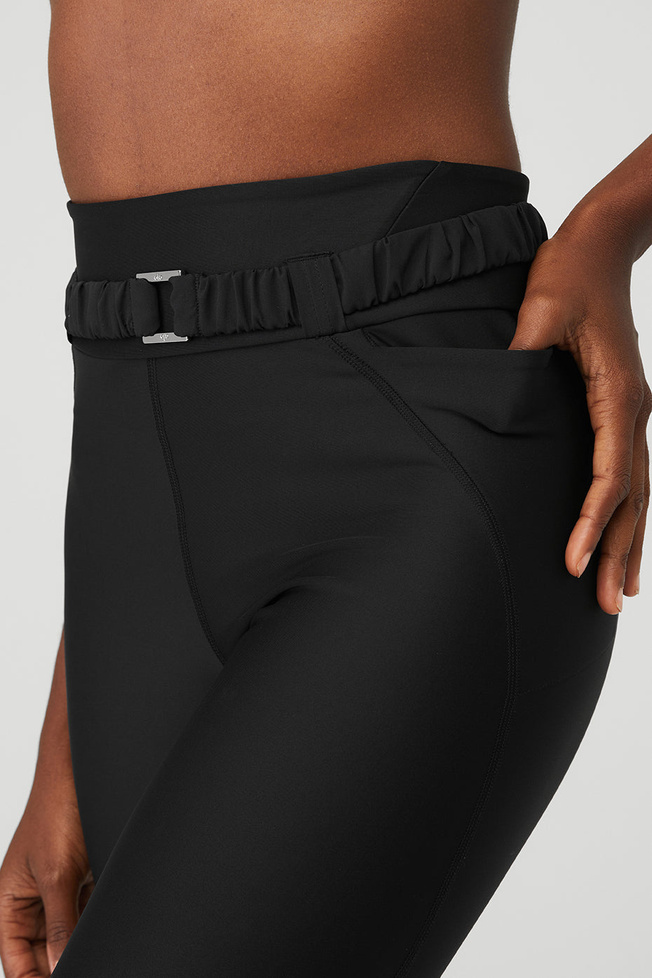 Black Women's Alo Yoga Airlift High-Waist 7/8 Charmer Leggings | LFJ-509437