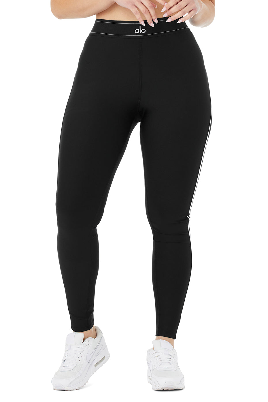 Black Women's Alo Yoga Airlift High-Waist Suit Up Leggings | LYX-498156