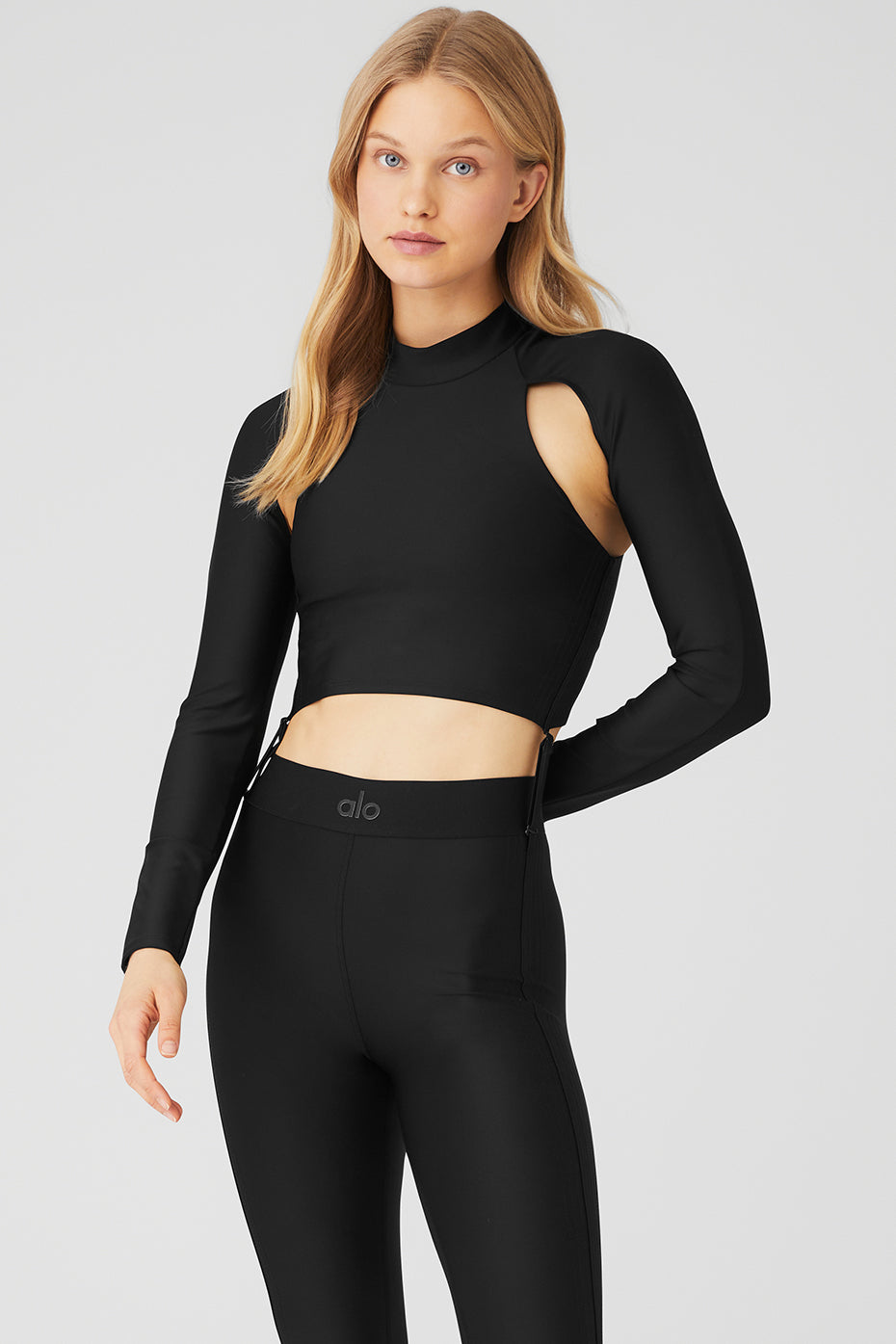 Black Women's Alo Yoga Airlift Infinity Long Sleeve | UAQ-462591