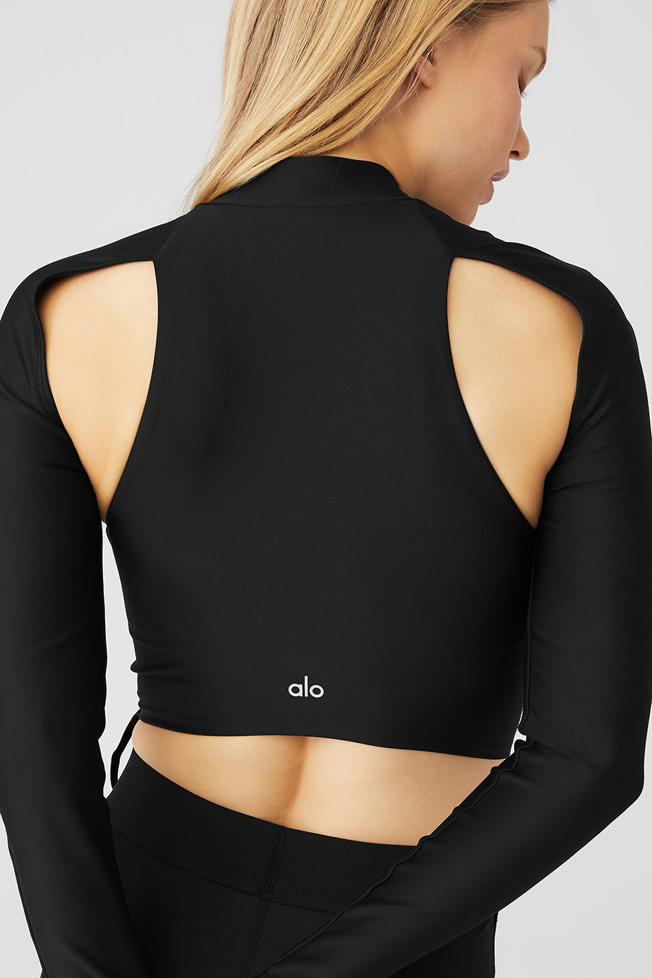 Black Women's Alo Yoga Airlift Infinity Long Sleeve | UAQ-462591