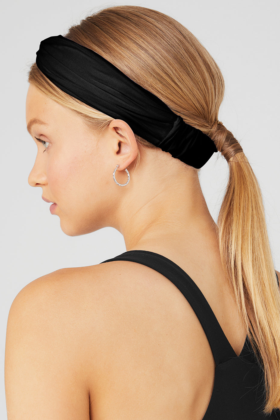 Black Women's Alo Yoga Alosoft Headband Hair Accessories | KNG-670391