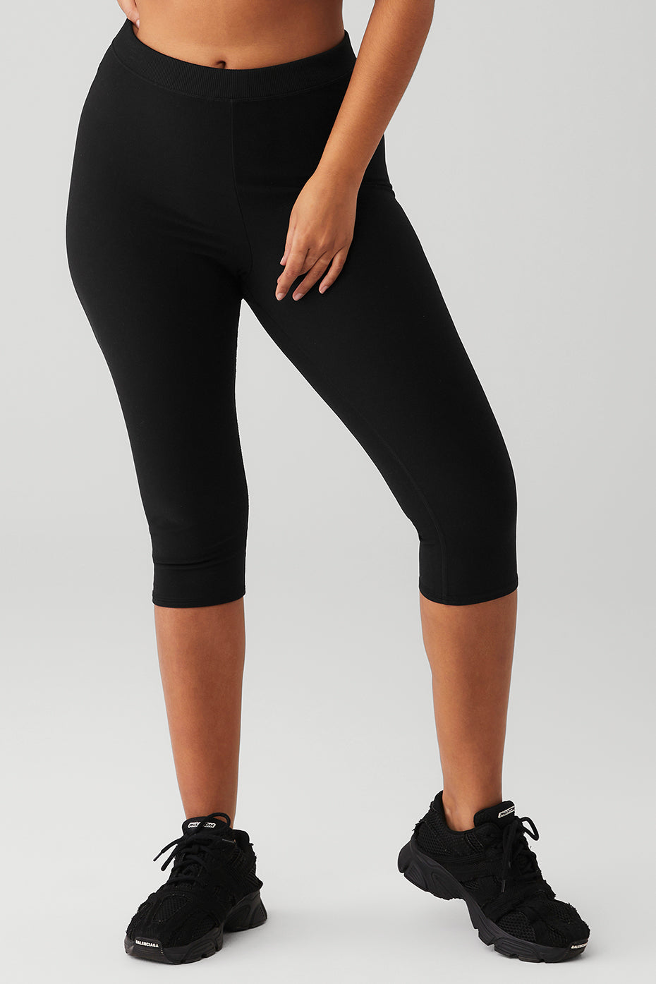 Black Women's Alo Yoga Alosoft High-Waist Iconic 90'sri Leggings | RFE-975314