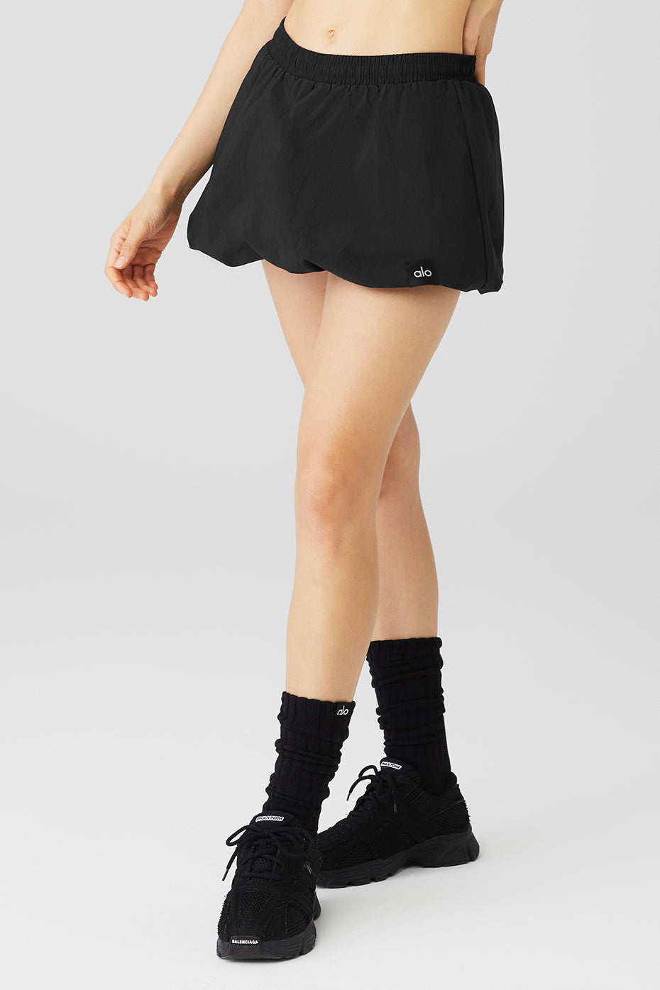 Black Women's Alo Yoga Bubble Tennis Skirts | HJP-741032