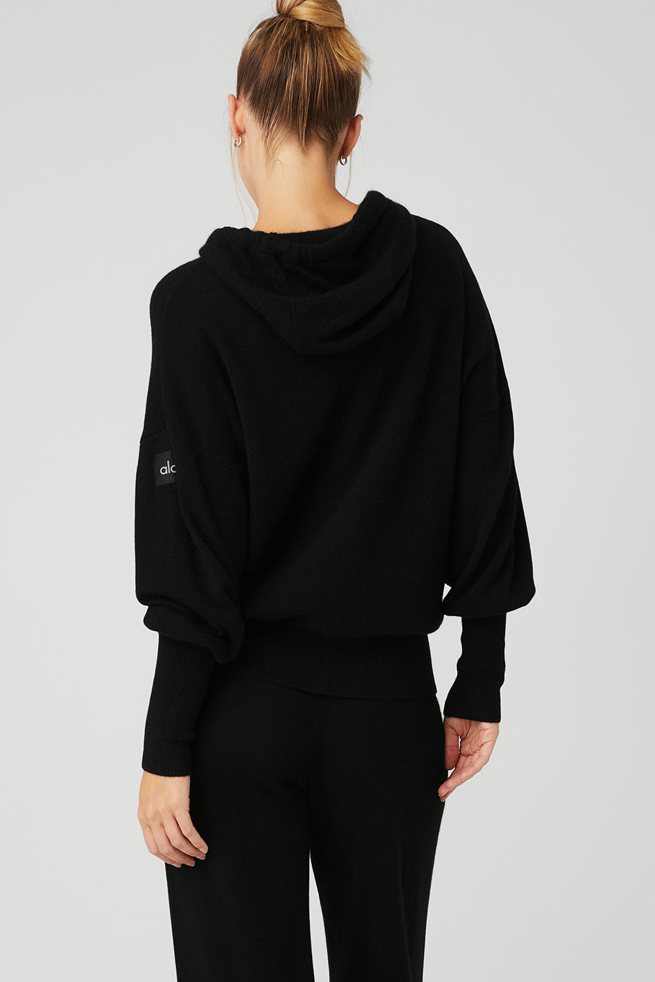 Black Women's Alo Yoga Cashmere Jet Set Hoodie | ACK-293784