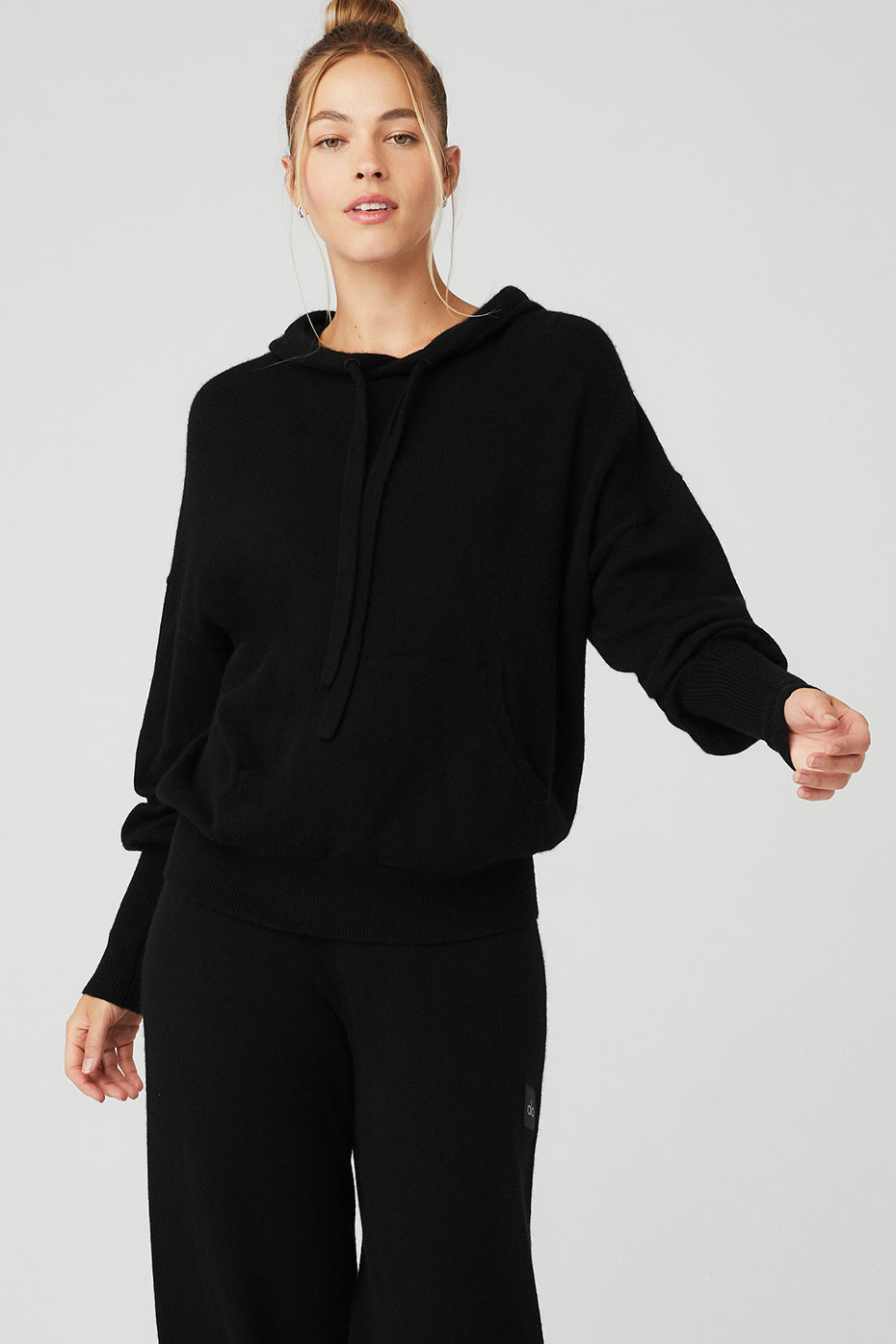 Black Women\'s Alo Yoga Cashmere Jet Set Hoodie | ACK-293784