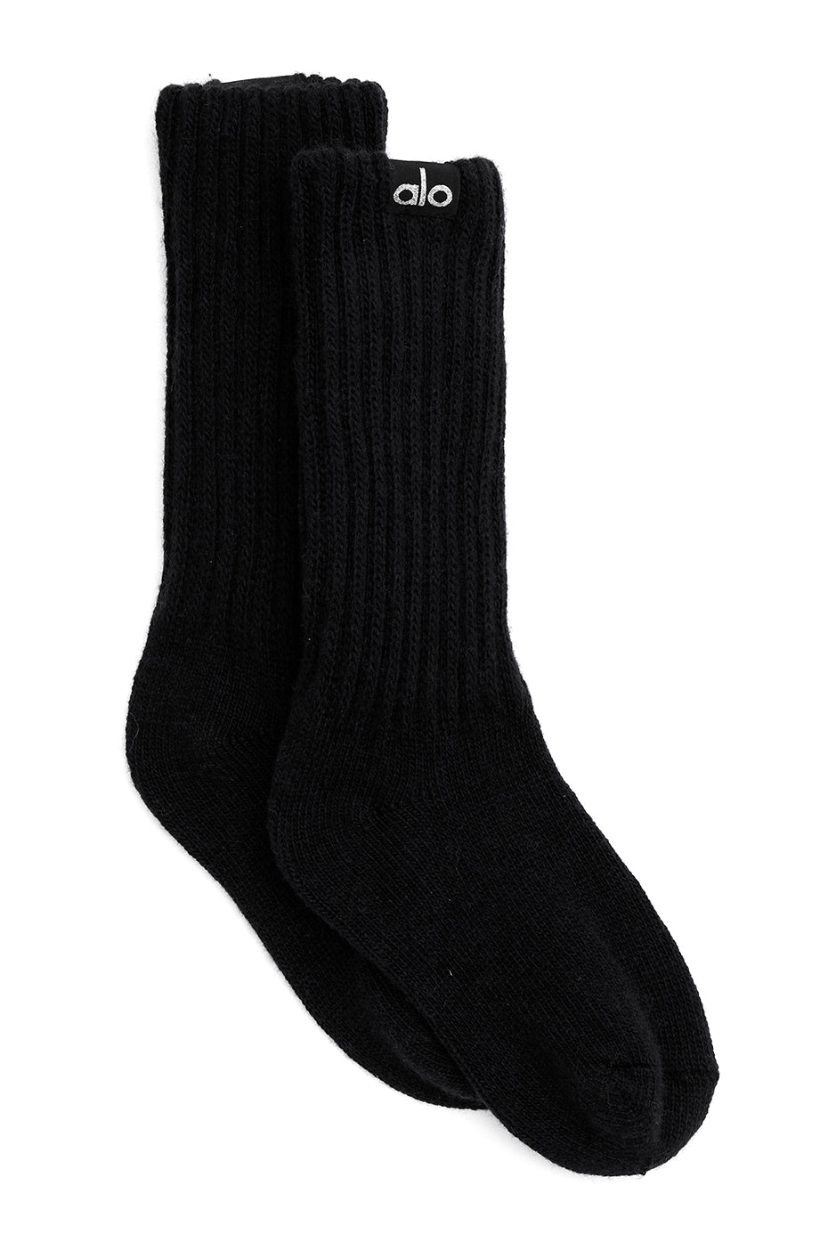 Black Women\'s Alo Yoga Cashmere Jet Set Socks | BIG-619028