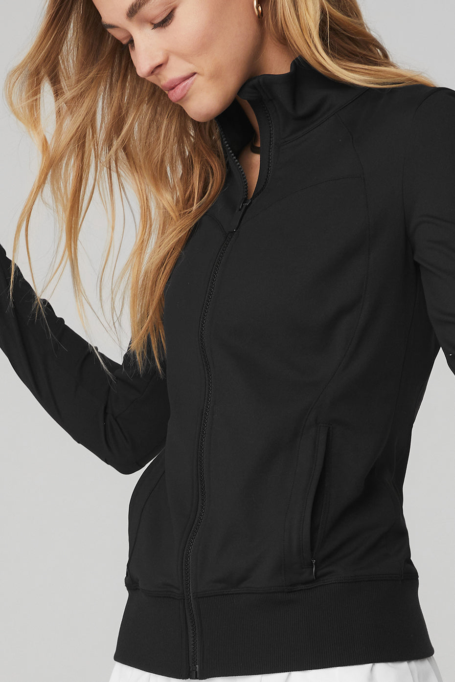 Black Women's Alo Yoga Contour Jackets | IZX-076891