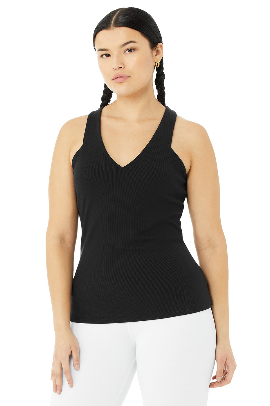 Black Women's Alo Yoga Elevate Tanks | SRV-302547