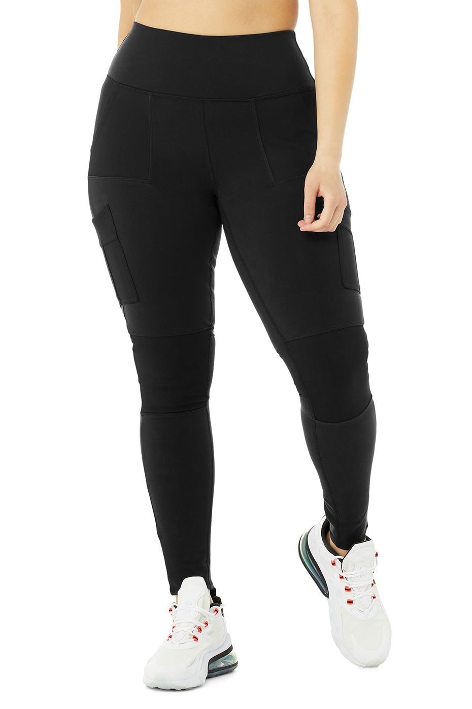 Black Women's Alo Yoga High-Waist Cargo Leggings | WFQ-956147