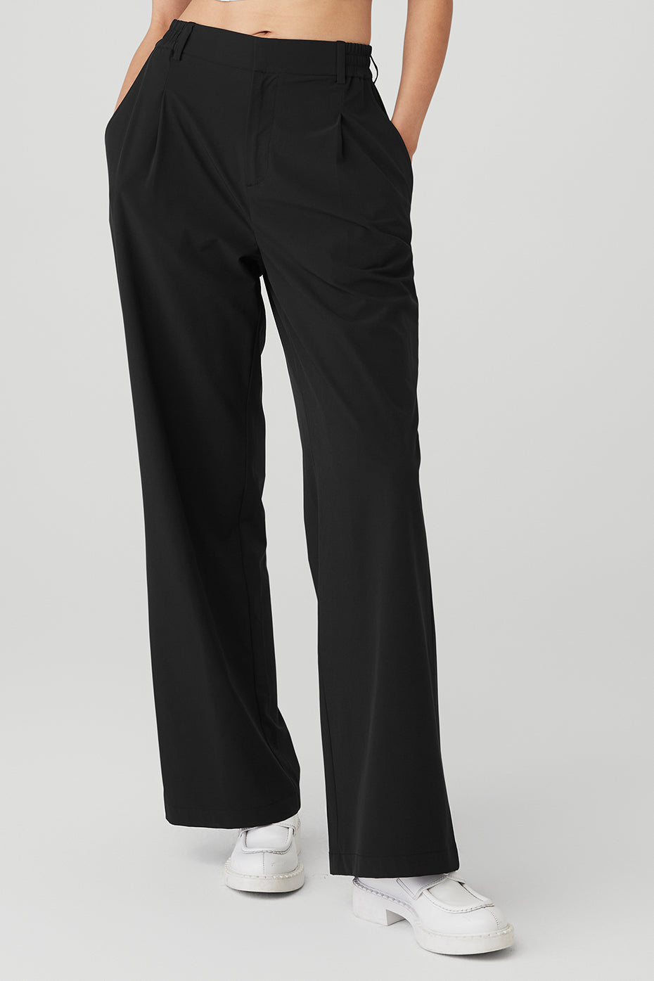 Black Women\'s Alo Yoga High-Waist Pursuit Trousers | OLV-724803