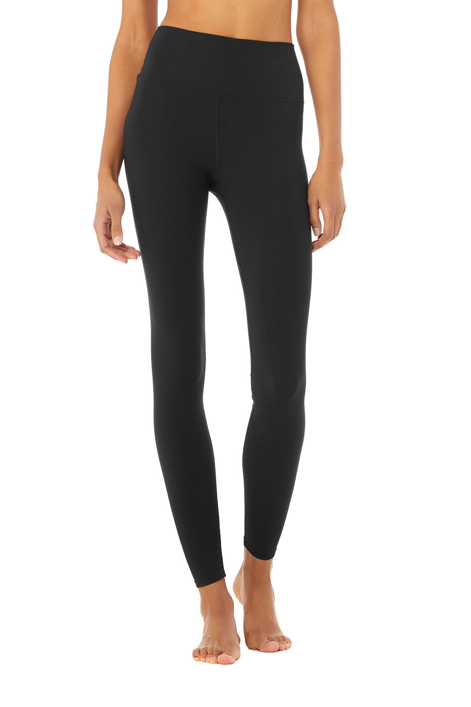 Black Women\'s Alo Yoga High-Waist Solid Vapor Leggings | SNA-731026