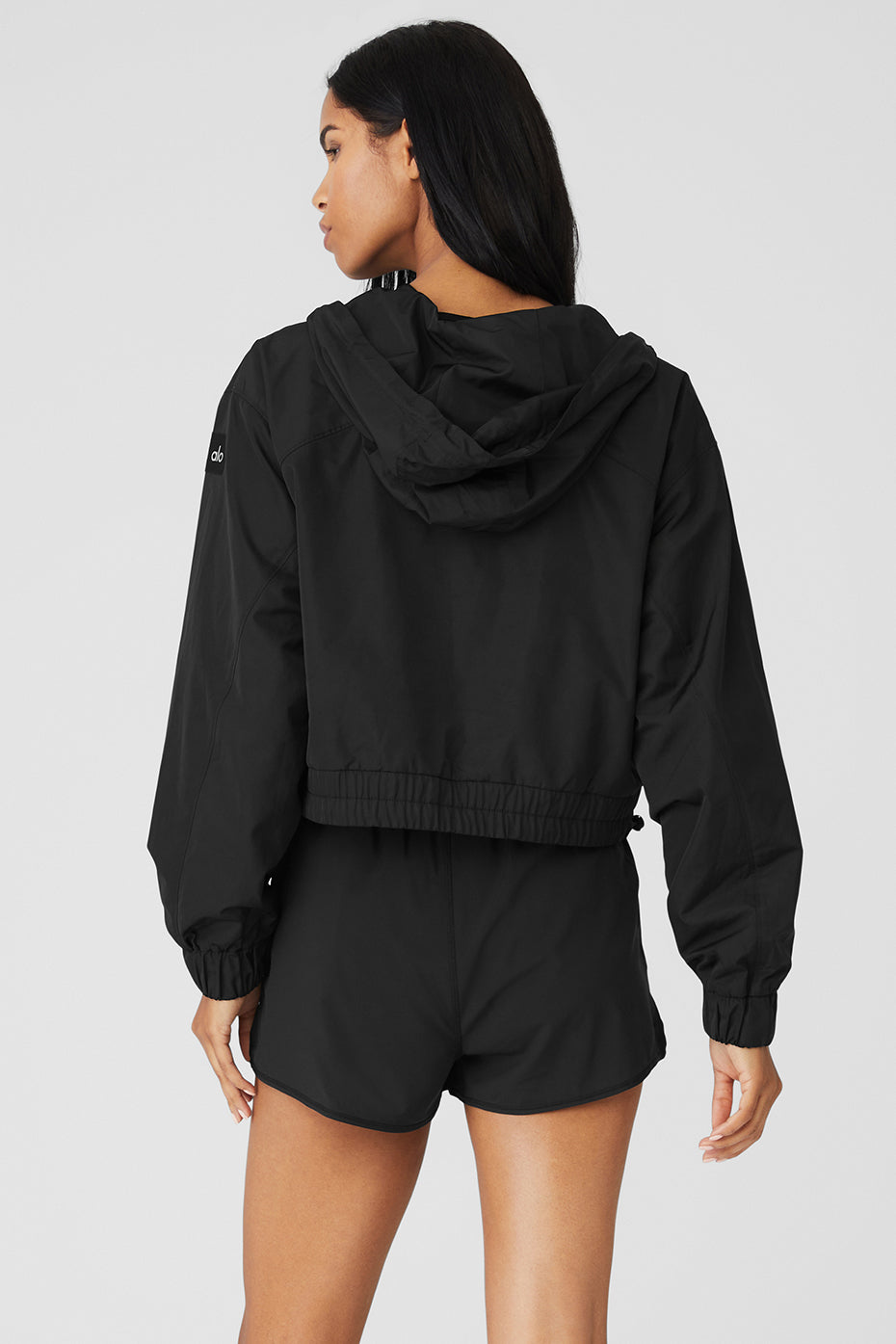 Black Women's Alo Yoga International Anorak Hoodie | FHJ-398760