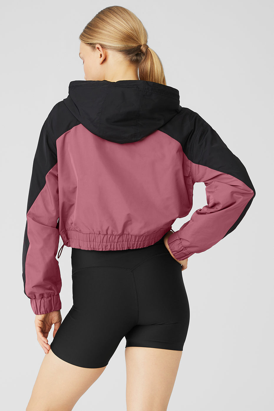 Black Women's Alo Yoga International Anorak Hoodie | TYJ-628793