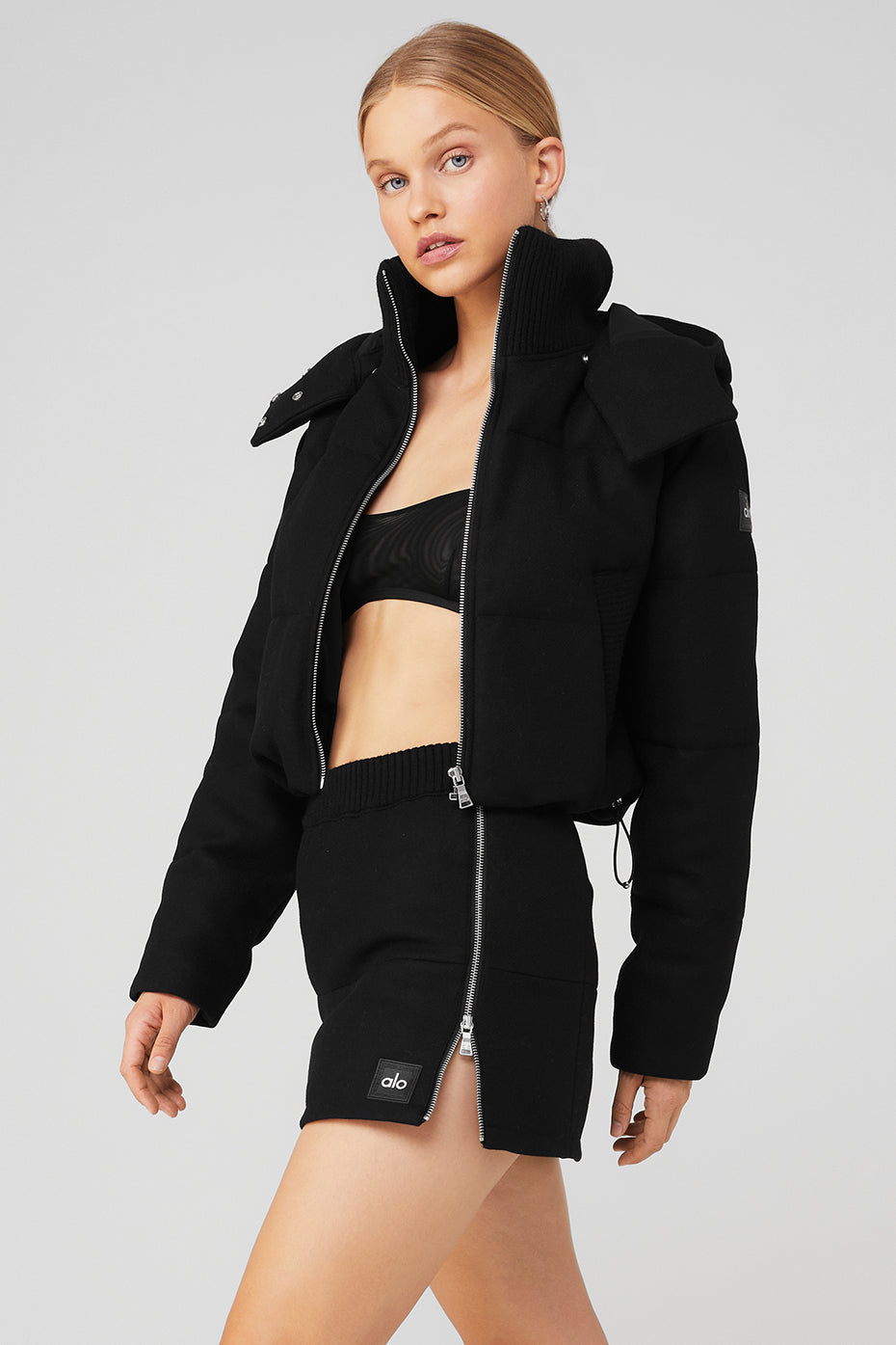 Black Women's Alo Yoga Polaris Puffer Jackets | QNY-506148