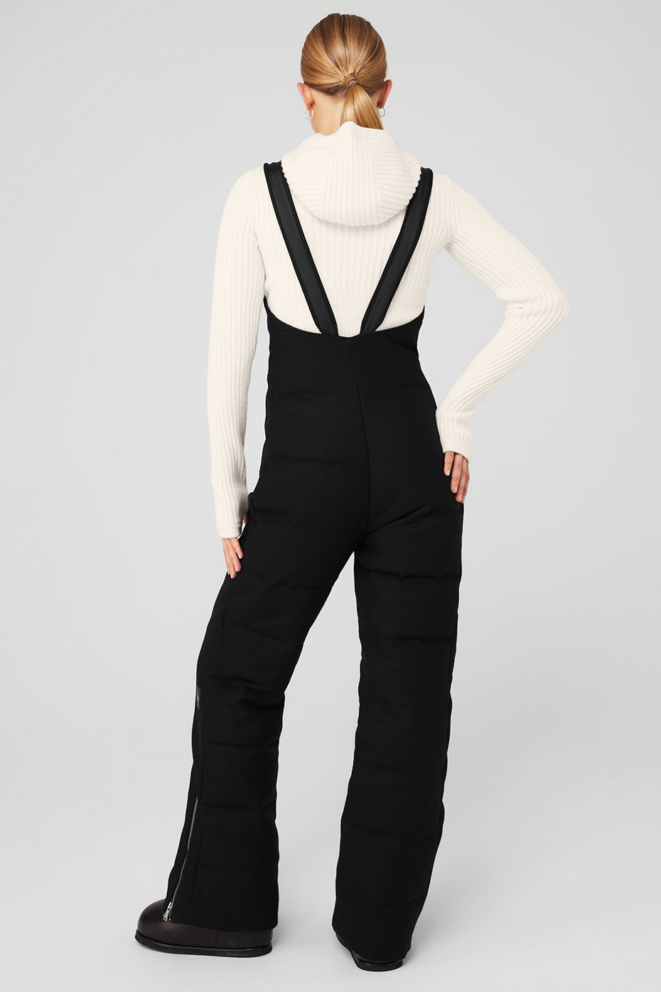 Black Women's Alo Yoga Polaris Puffer Overall Pants | DCM-627350