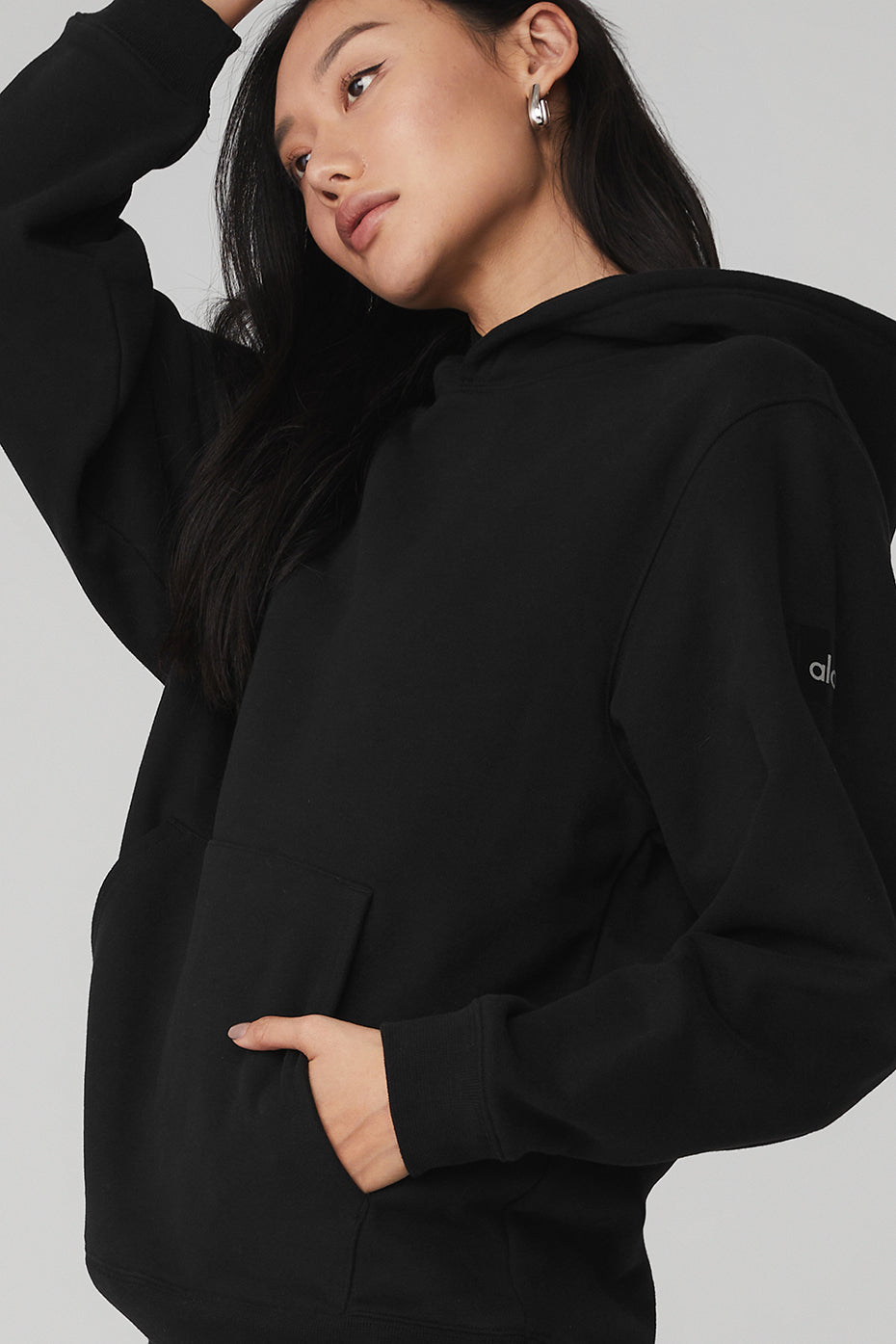 Black Women's Alo Yoga Renown Heavy Weight Hoodie | PAO-410327