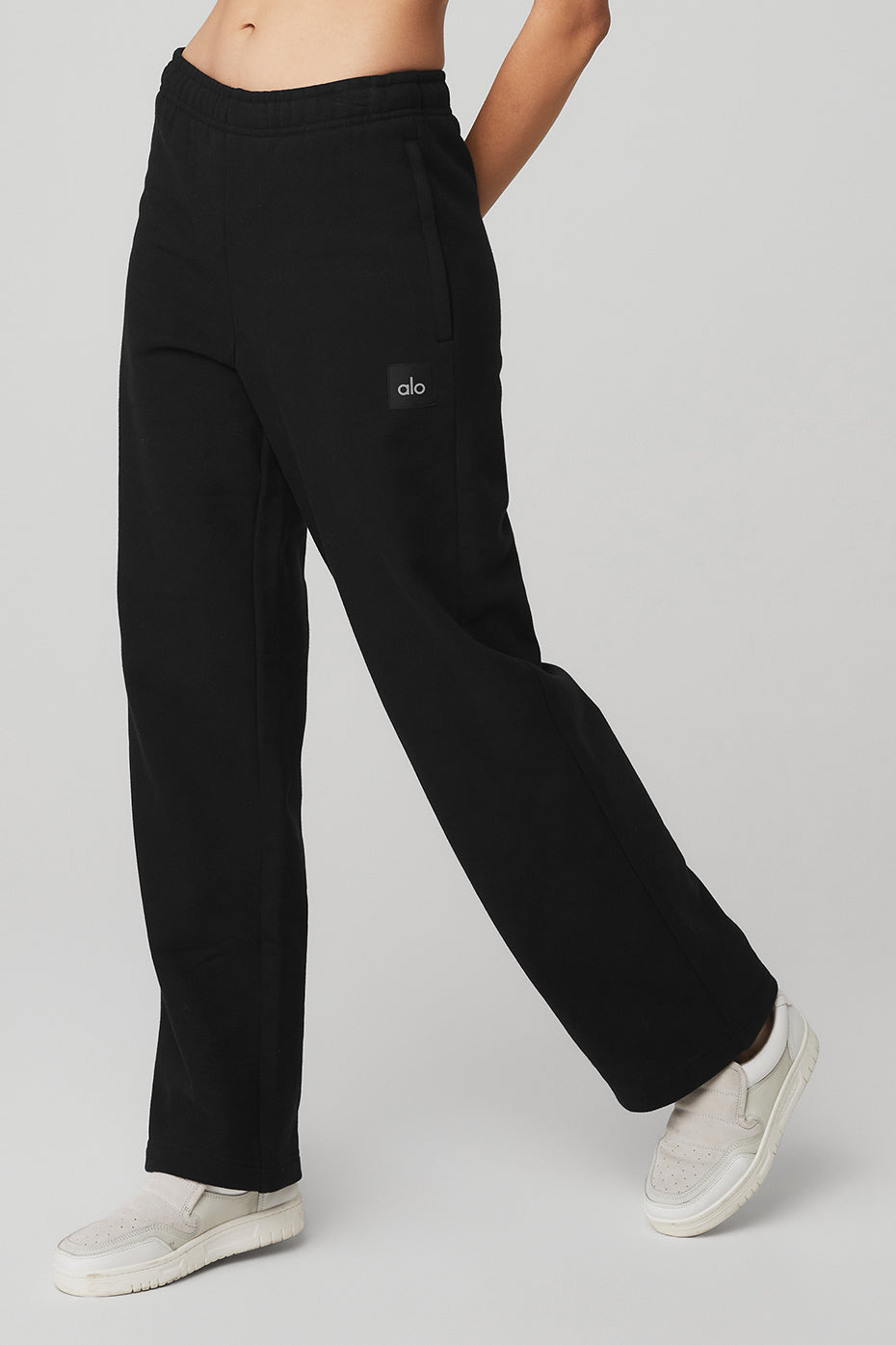 Black Women's Alo Yoga Renown Heavy Weight Sweatpants | UGY-136978