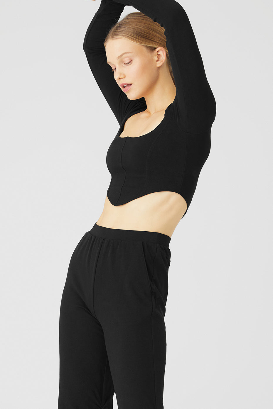 Black Women's Alo Yoga Soft Sculpt Long Sleeve | SEL-542796