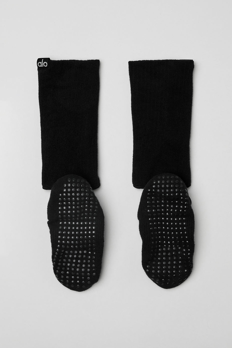 Black Women's Alo Yoga Strappy Siren Grip Socks | HNX-742061