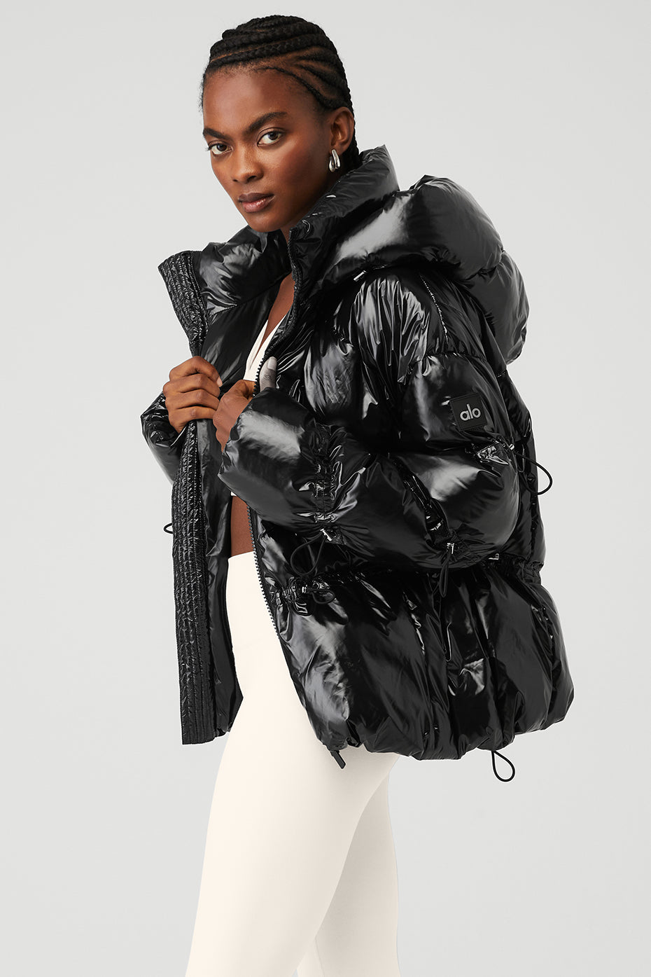 Black Women's Alo Yoga Stunner Puffer Jackets | LMG-257968