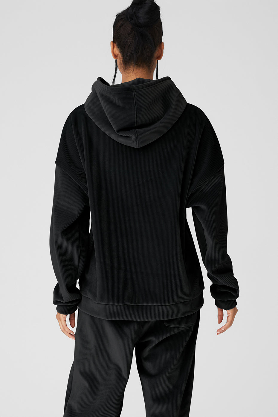 Black Women's Alo Yoga Velour Baller Hoodie | CWV-526470