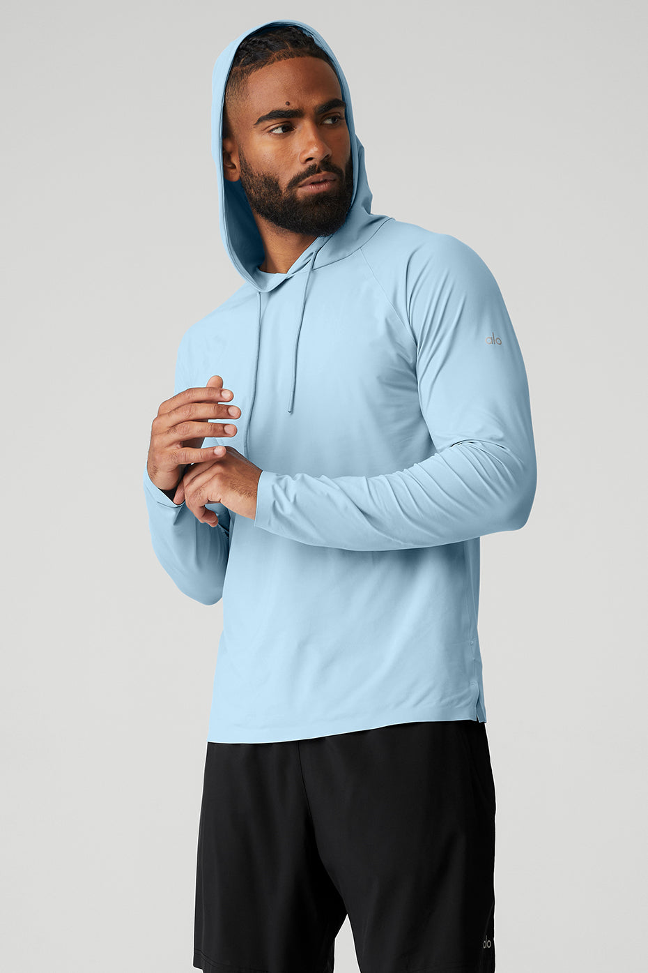 Blue Men's Alo Yoga Idol Runner Hoodie | IJM-342058