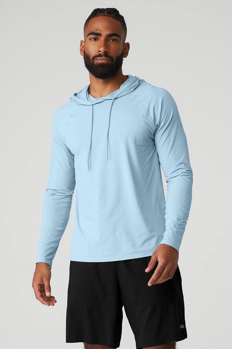 Blue Men\'s Alo Yoga Idol Runner Hoodie | IJM-342058